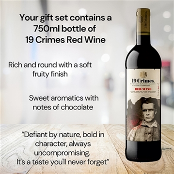 19 Crimes Red Wine & Sauvignon Blanc Gift Sets with 60th Birthday Slate Coaster