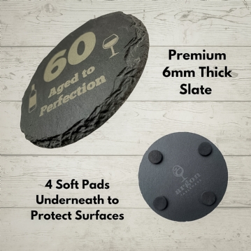 19 Crimes Red Wine & Sauvignon Blanc Gift Sets with 60th Birthday Slate Coaster