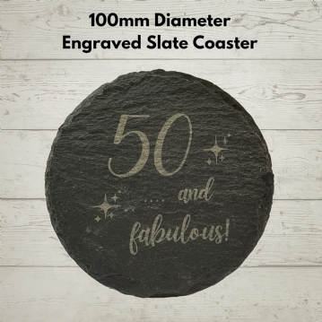 Bottega Prosecco & "50 & Fabulous" Slate Coaster Gift Set