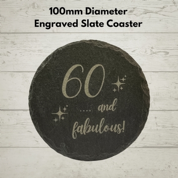 Bottega Prosecco & "60 & Fabulous" Slate Coaster Gift Set