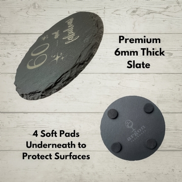 Bottega Prosecco & "60 & Fabulous" Slate Coaster Gift Set