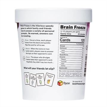 Brain Freeze Family Edition Card Game