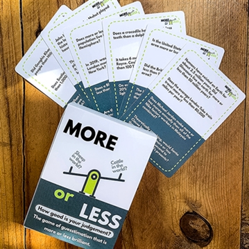 More or Less Trivia Card Game