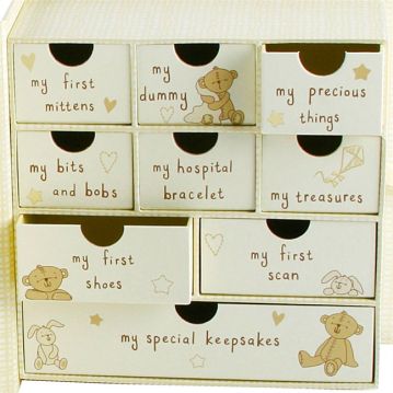 Baby Keepsake Box with Drawers
