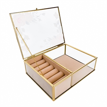 Classic Floral Glass Jewellery Boxes