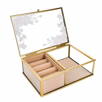 Classic Floral Glass Jewellery Boxes