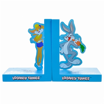 Warner Bros Looney Tunes Bugs Bunny And Lola Wooden Book Ends