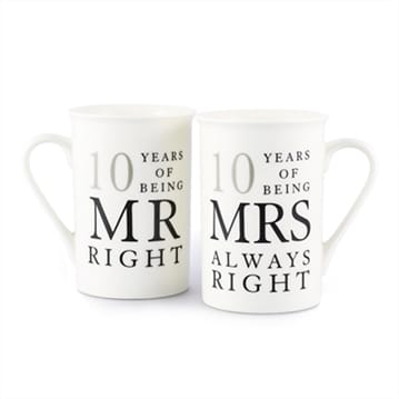 mr right mrs always right 10th anniversary mugs