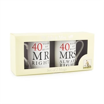 40 Years Of Being Right Anniversary Mug