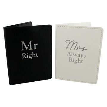 Mr Right and Mrs Always Right Passport Holders