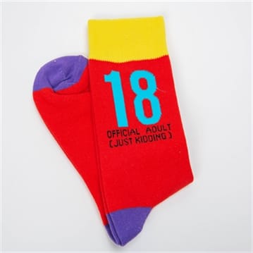 18 Birthday Joke Funny Men's Socks