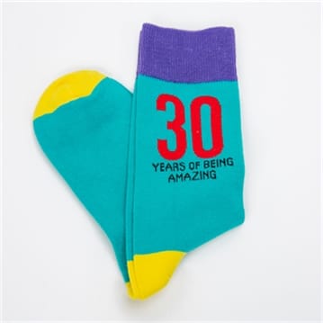 30th Birthday Funky Men's Socks