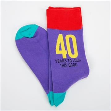 40 Birthday Joke Funny Men's Socks