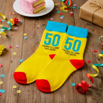Funny 50th Socks for Men