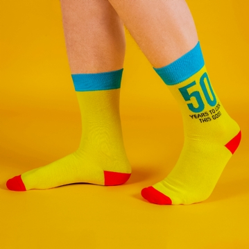 Funny 50th Socks for Men