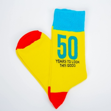 Funny 50th Socks for Men