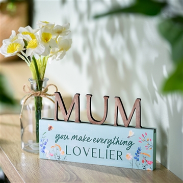 The Cottage Garden Mum Letter Mantel Plaque
