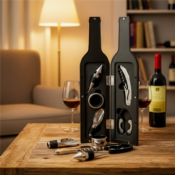 Harvey Makin Bar Set Wine Bottle Shape Corkscrew Set