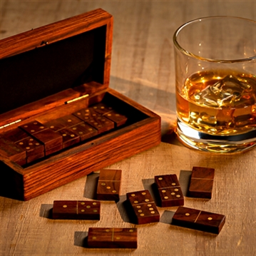 Harvey Makin Dominoes In Wooden Box