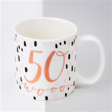 Luxe Ceramic Female 50th Birthday Mug
