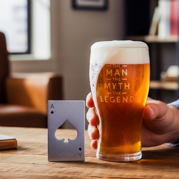 The Man The Myth The Legend Beer Glass