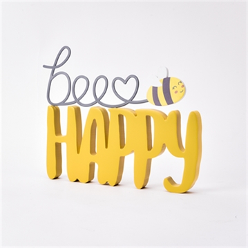 Bee Happy Mantel Plaque