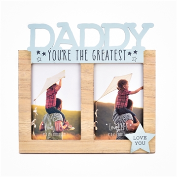 Daddy 4 x 6 Double Photo Frame 