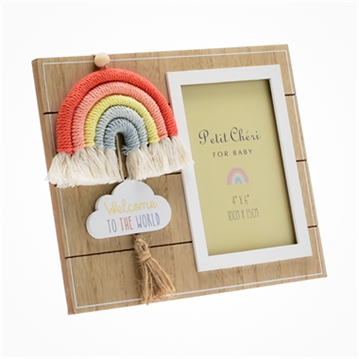 Macrame Rainbow 4 x 6 Photo Frame