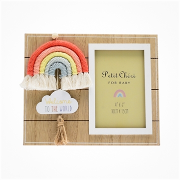 Macrame Rainbow 4 x 6 Photo Frame