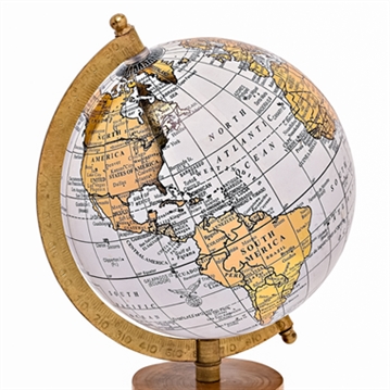 White & Gold Globe