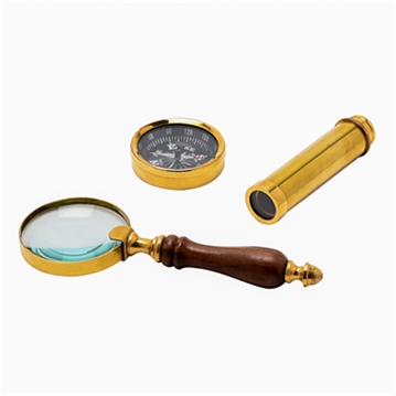 Telescope, Compass & Magnifying Glass Gift Set
