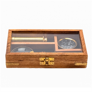 Telescope, Compass & Magnifying Glass Gift Set