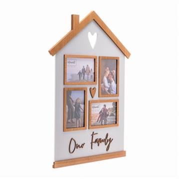 "Our Family" Collage House Shaped Photo Frame
