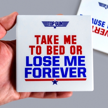 Top Gun Pair of Quote Ceramic Coasters