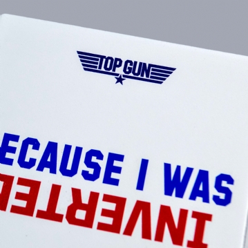 Top Gun Pair of Quote Ceramic Coasters