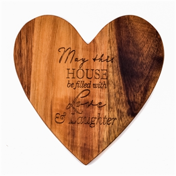 Heart-Shaped Cheese Board, Coasters and Cheese Knives Set