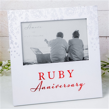 Ruby 40th Anniversary Photo Frame - 6" x 4"