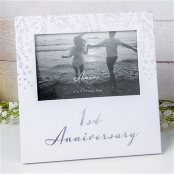 1st Anniversary Photo Frame - 6" x 4"