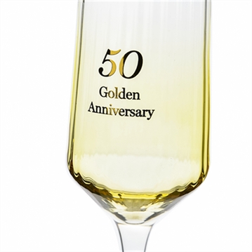 50th Anniversary Flute Glasses - Set of 2