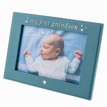 "My First Grandson" Photo Frame - 6" x 4"