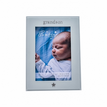 Grandson Blue Resin Photo Frame - 4" x 6"