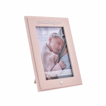 Granddaughter Pink Resin Photo Frame - 4" x 6"