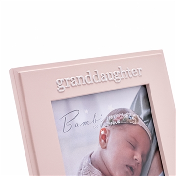 Granddaughter Pink Resin Photo Frame - 4" x 6"