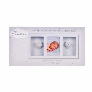 White Triple Baby Photo Frame & Casting Kit