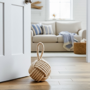 Natural Cotton Circular Rope Door Stopper