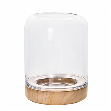 Handmade Clear Glass Candle Holders