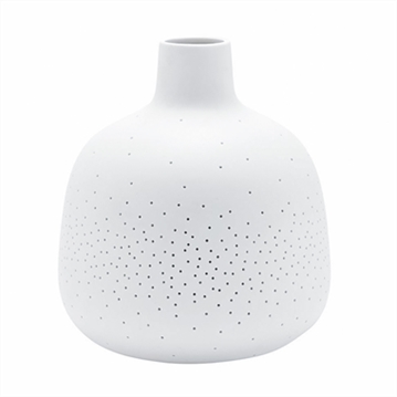 White Table Lamp with Dotted Shade