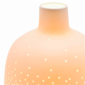 White Table Lamp with Dotted Shade