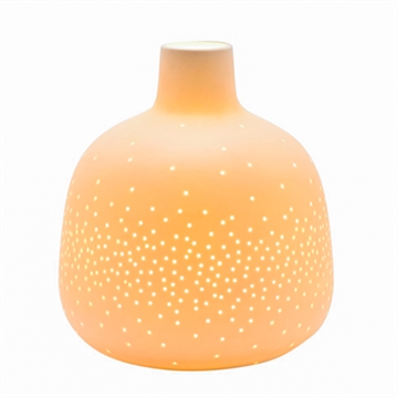 White Table Lamp with Dotted Shade