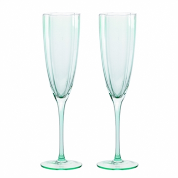 Set of 2 Scalloped Champagne Flutes